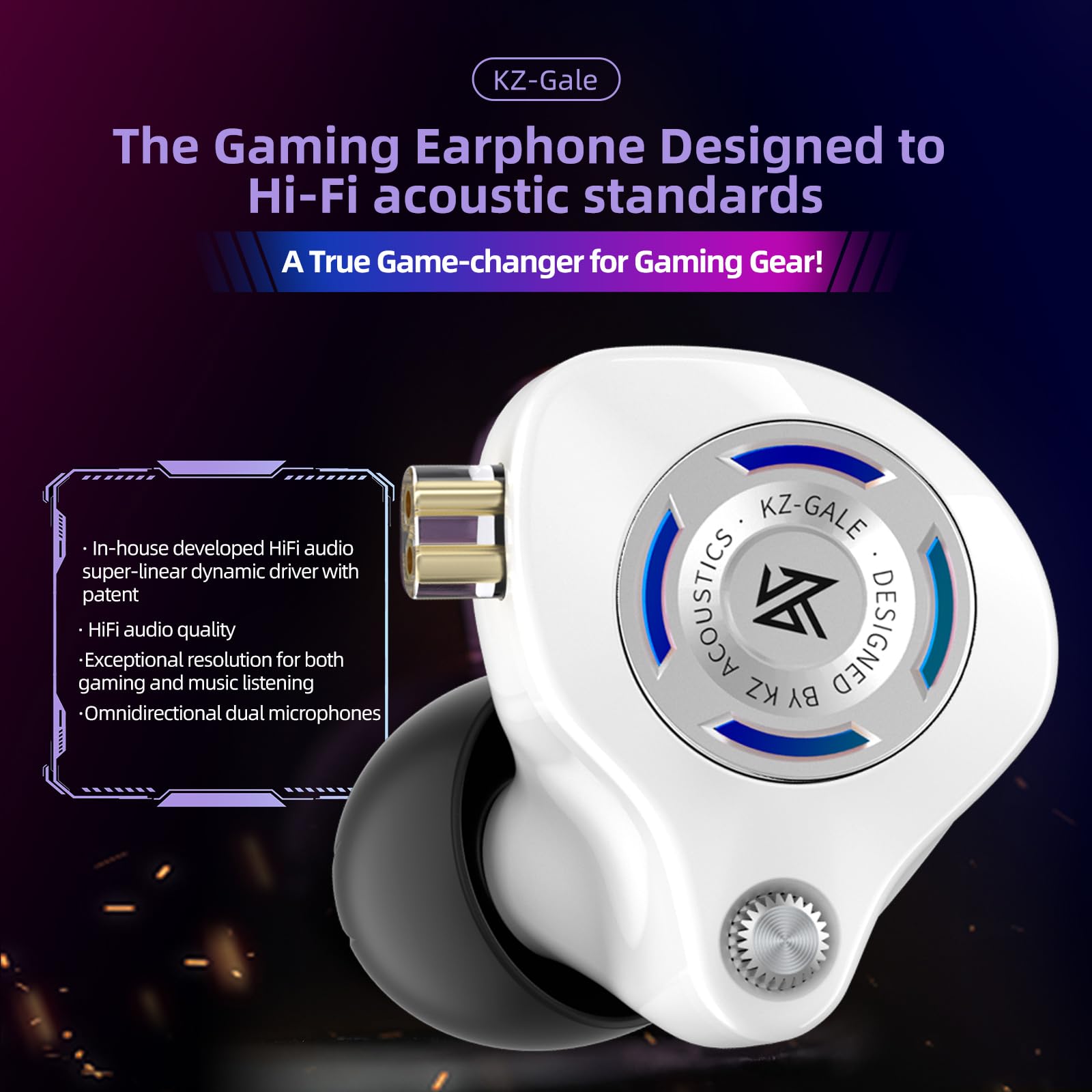 KZ Gale USB C Headphones, Wired Earbuds for Samsung S25 S24 S23 FE